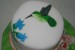 malovaný dort kolibřík detail